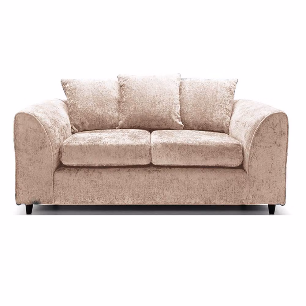 Furnishings For Less UK Monaco Chenille Fabric 3 Piece Sofa Suite in Beige, including 2 Seater Sofa and 2 Armchairs – 2