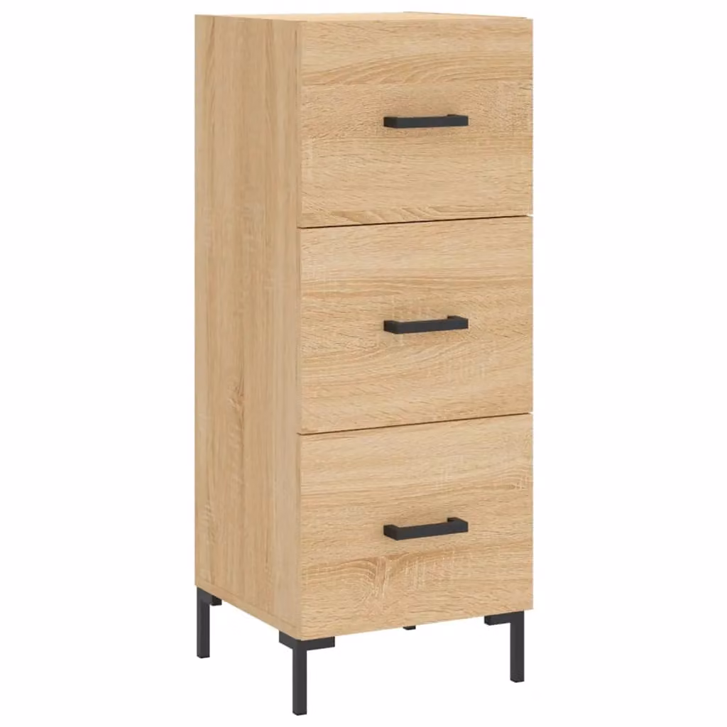 Berkfield Home Sonoma Oak Sideboard in Brown, W/D/H: 34.5 x 34 x 90 cm – 2
