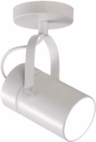 Netlighting Fusion Spotlight White, Adjustable Modern Cylinder Surface Mounted Lamp with E27 Socket (Max 40W)