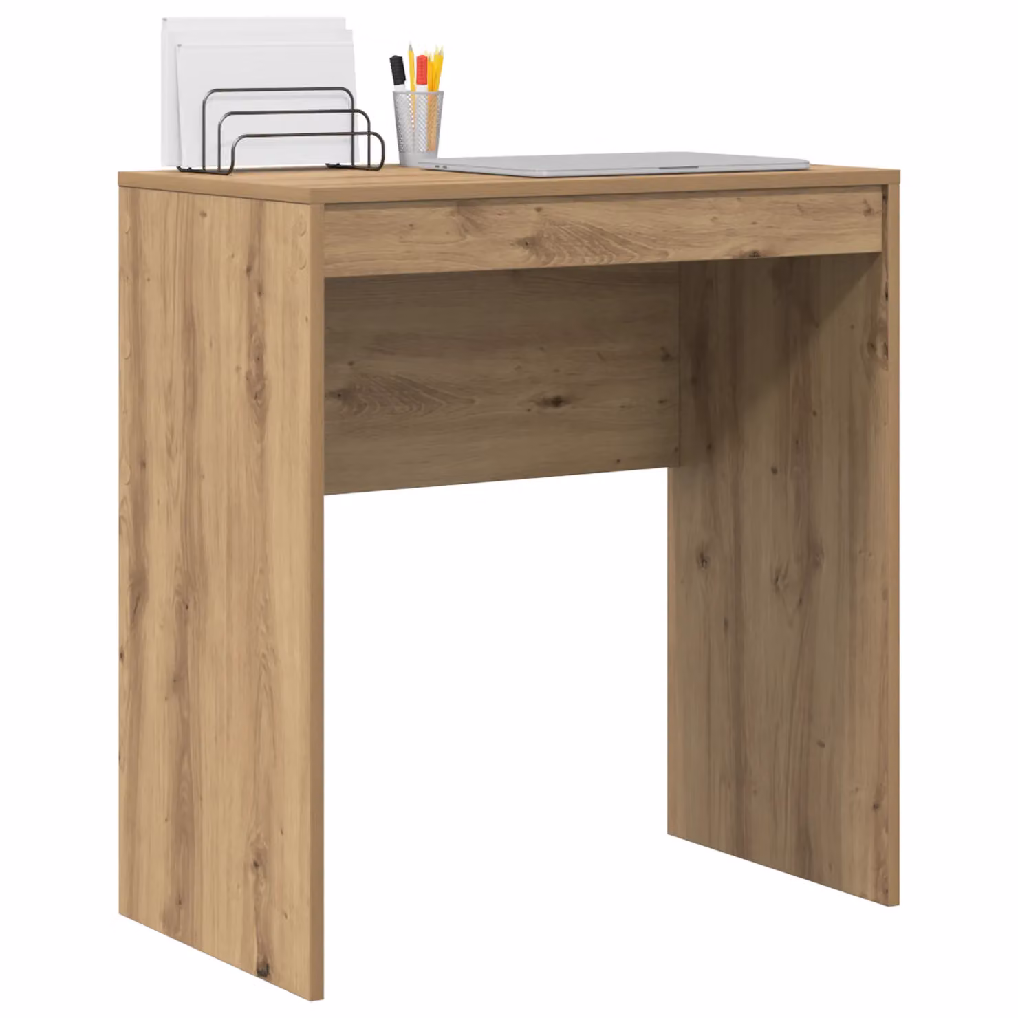Berkfield Home Artisan Oak Writing Desk in Brown, W/D/H: 120 x 70 x 76 cm – 2