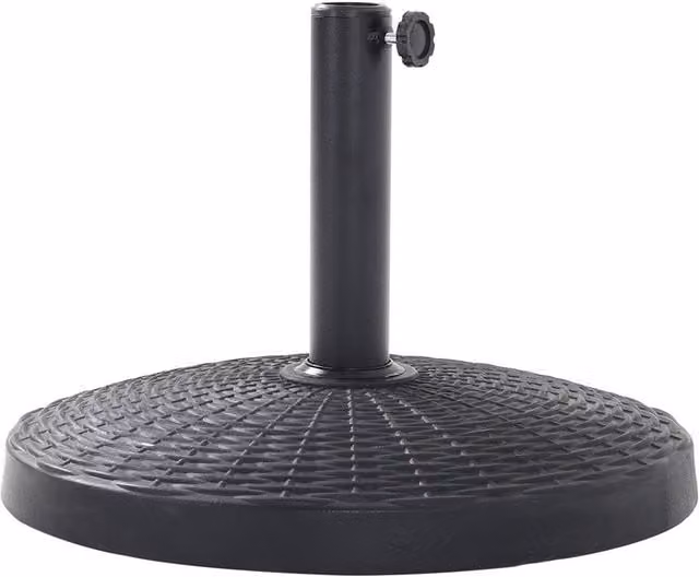 Livingandhome Black Plastic Geometric Outdoor Parasol and Awning Weighted Base