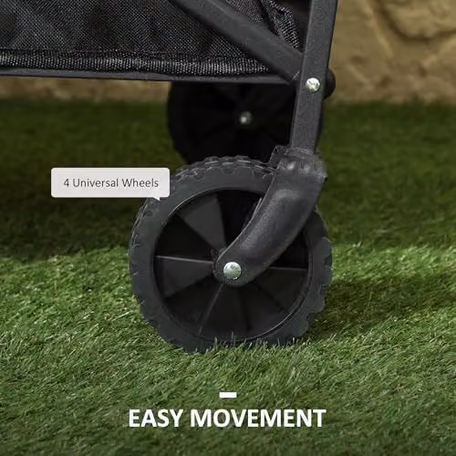 Outsunny 93L Heavy Duty Festival Trolley on Wheels, Black – 6