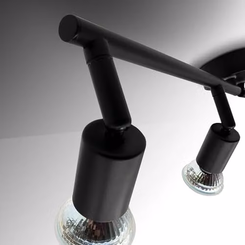 B.K.Licht Modern LED Ceiling Light Bar in Black with 4x GU10 Bulbs, W/D/H: 60.5 x 10.5 x 10.5 cm – 5