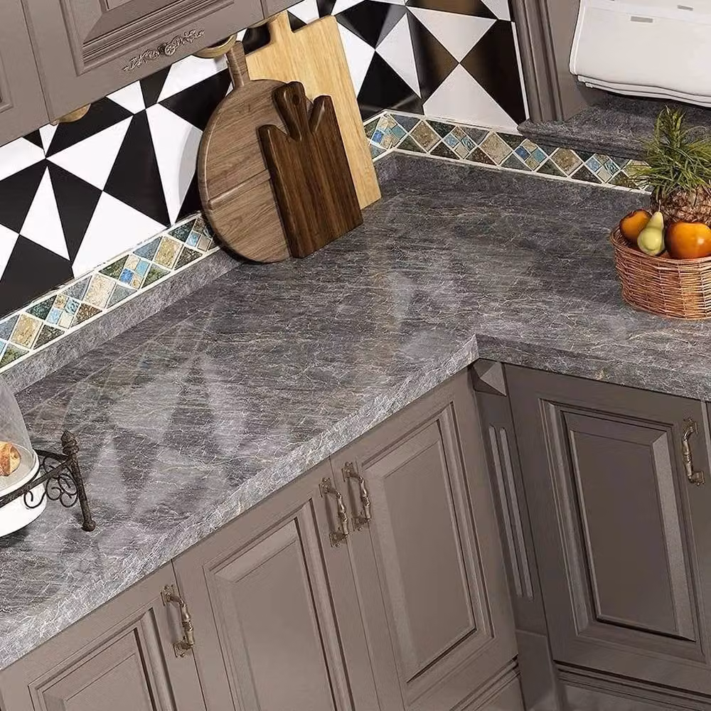 Kelvenix Grey Marble Self Adhesive Wallpaper Sticker, W: 52 cm, H: 500 cm – 1