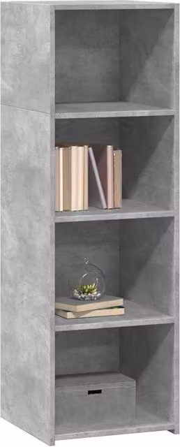 Berkfield Home Highboard in Concrete Grey, W/D/H: 40 x 41 x 124 cm – 1