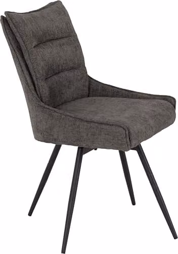 Seconique Lewis Swivel Chair Pair in Grey Fabric – 3