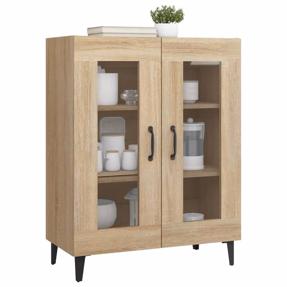 Berkfield Home Sonoma Oak Sideboard in Light Tan, W: 69.5 cm, D: 34 cm, H: 90 cm – 3