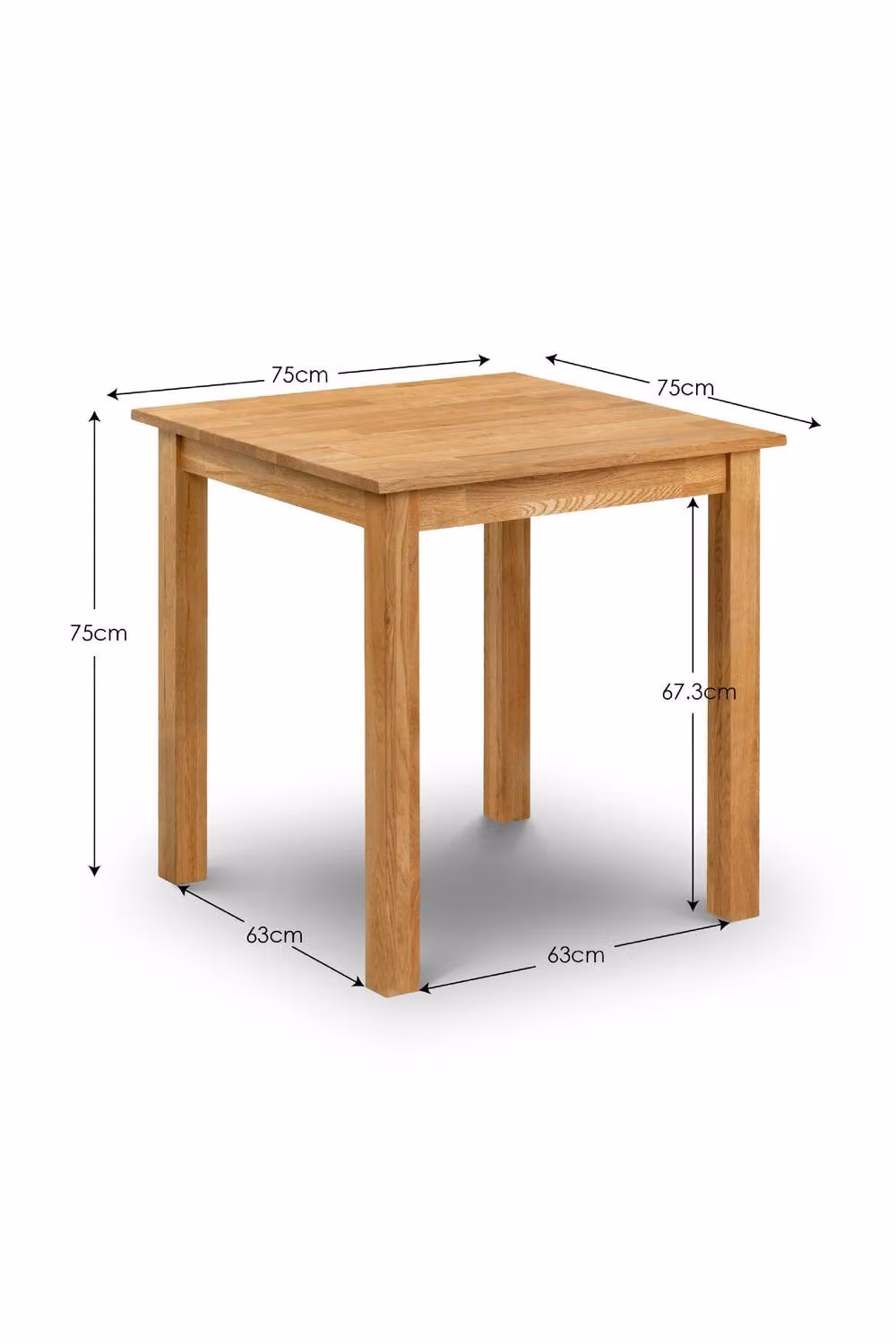 Julian Bowen Coxmoor Square Oak Wood Dining Table in Brown – 5
