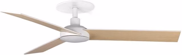 Netlighting Rudder 3-Blade Reversible Ceiling Fan in White Ash Wood, 106 cm
