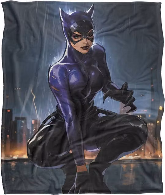 LOGOVISION Batman Catwoman Perch Super Soft Silky Touch Fleece Throw Blanket, Multicolour, W: 91.44 cm x L: 147 cm – 6