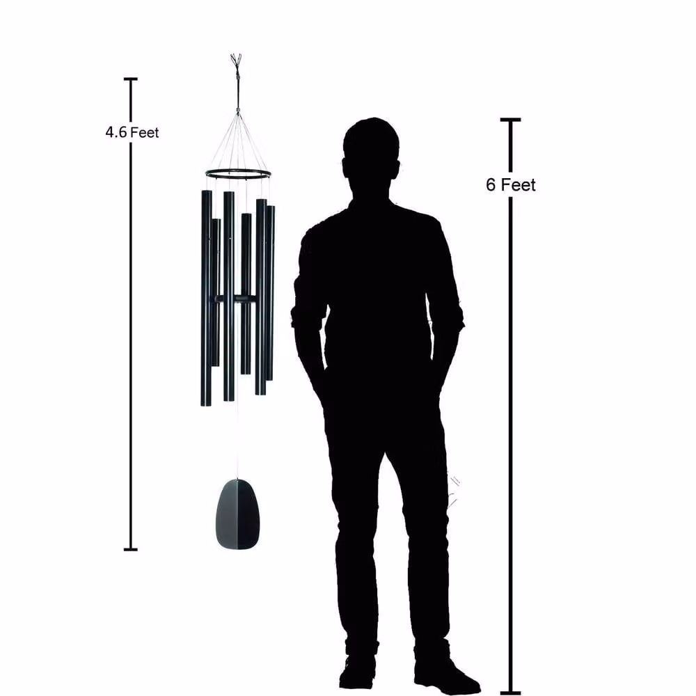 Woodstock Chimes Bells of Paradise Wind Chime, Black, Height: 137 cm – 3