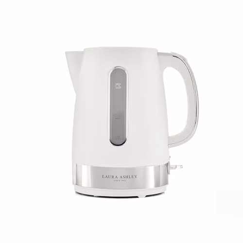 Laura Ashley White Electric Fast Boil Quiet Kettle with Limescale Filter and Auto Shut-off