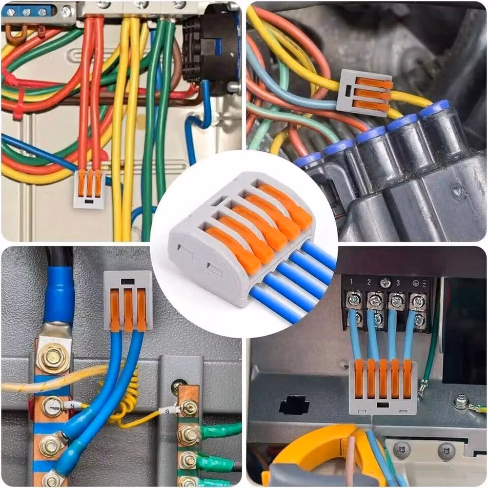 Kelvenix 60pc Reusable Electrical Connectors Wire in Grey, W/D/H: 1000 cm x 52 cm x 52 cm – 4