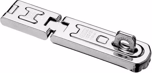 ABUS 100 Dg Series Stainless Steel Hinged Hasp and Staple in Silver and Multicolour