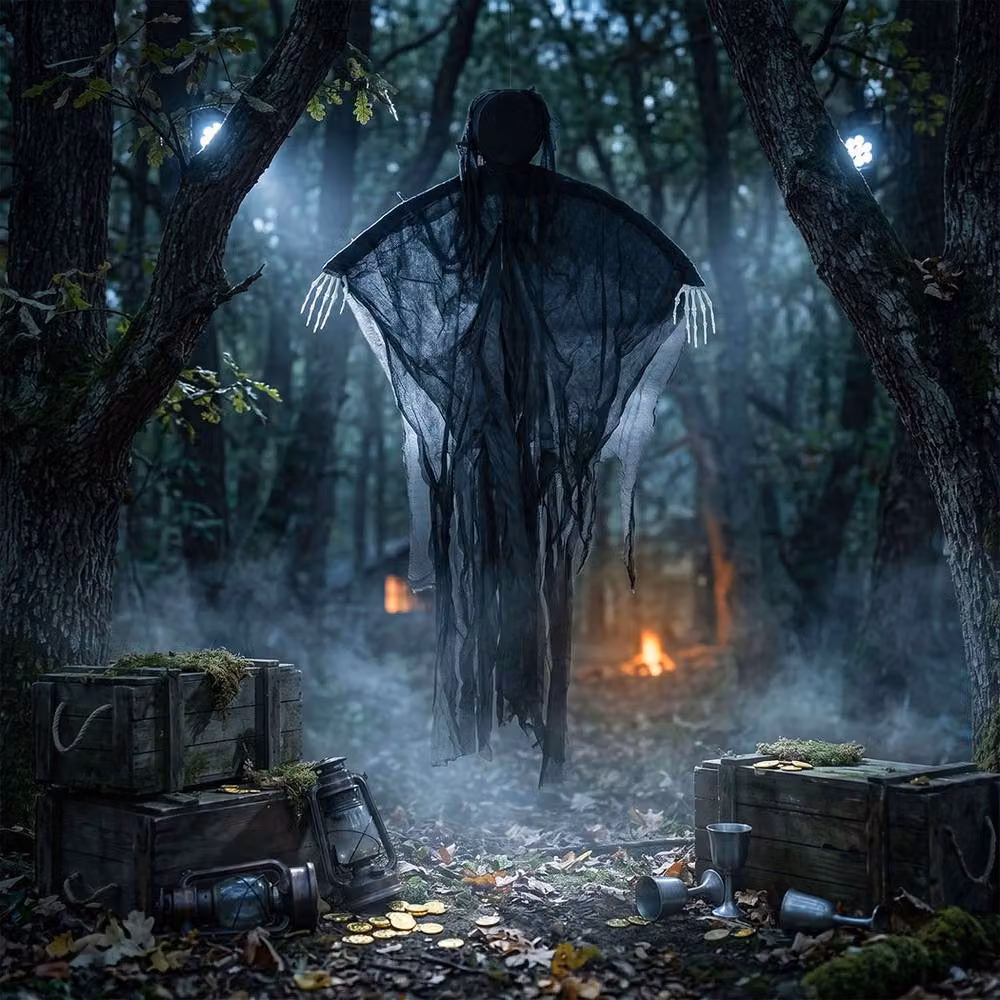Yezi Black Grim Reaper Hanging Halloween Decoration, Height: 130 cm – 2