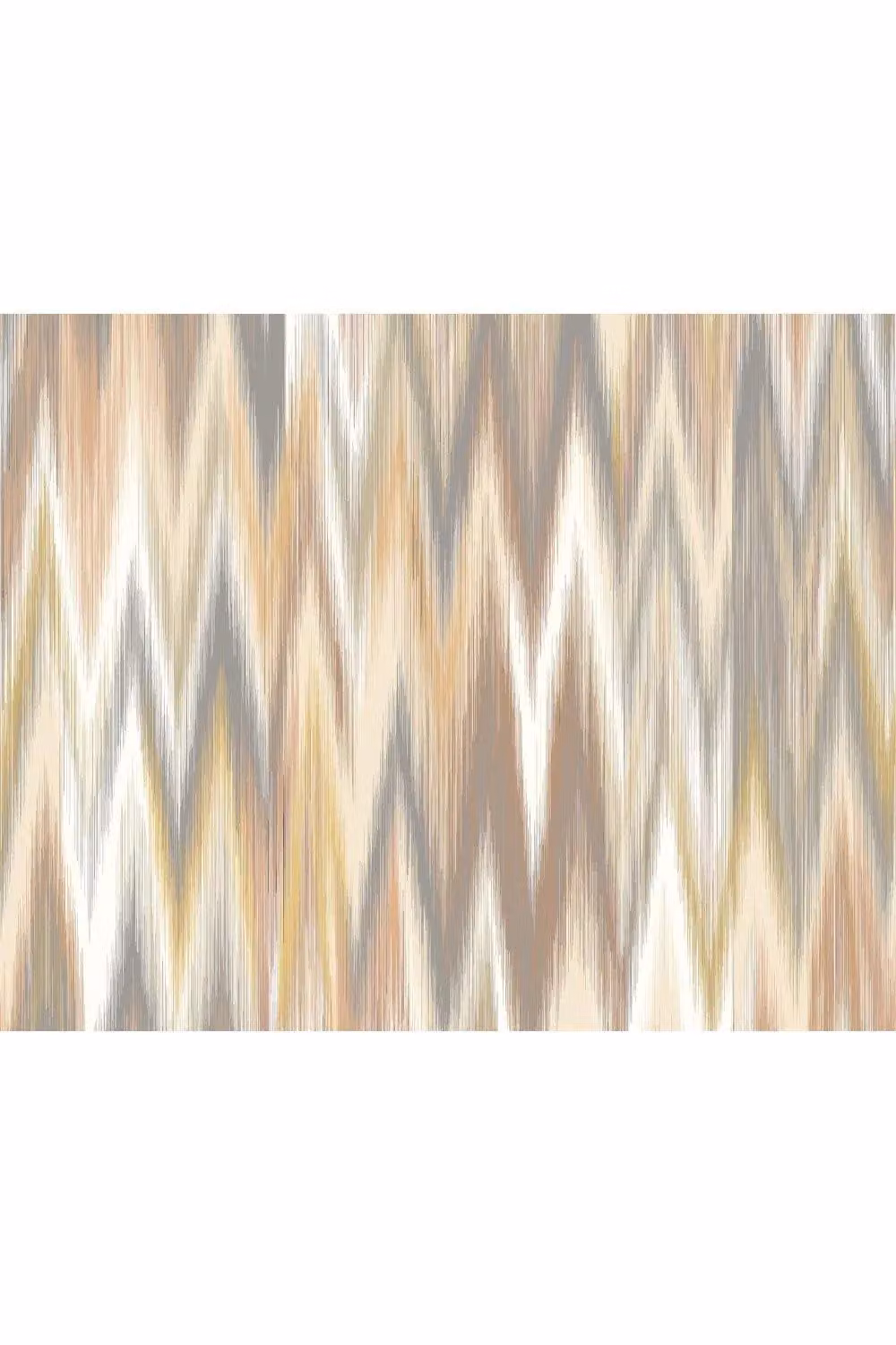 Origin Murals Ikat Zig Zag Geometric Ethnic Wall Mural in Multicolour Sand and Beige, W: 300 cm, H: 240 cm – 2