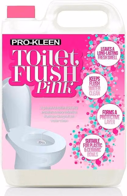 ProKleen Caravan and Motorhome Chemical Toilet Flush Pink Cleaner, 5 l