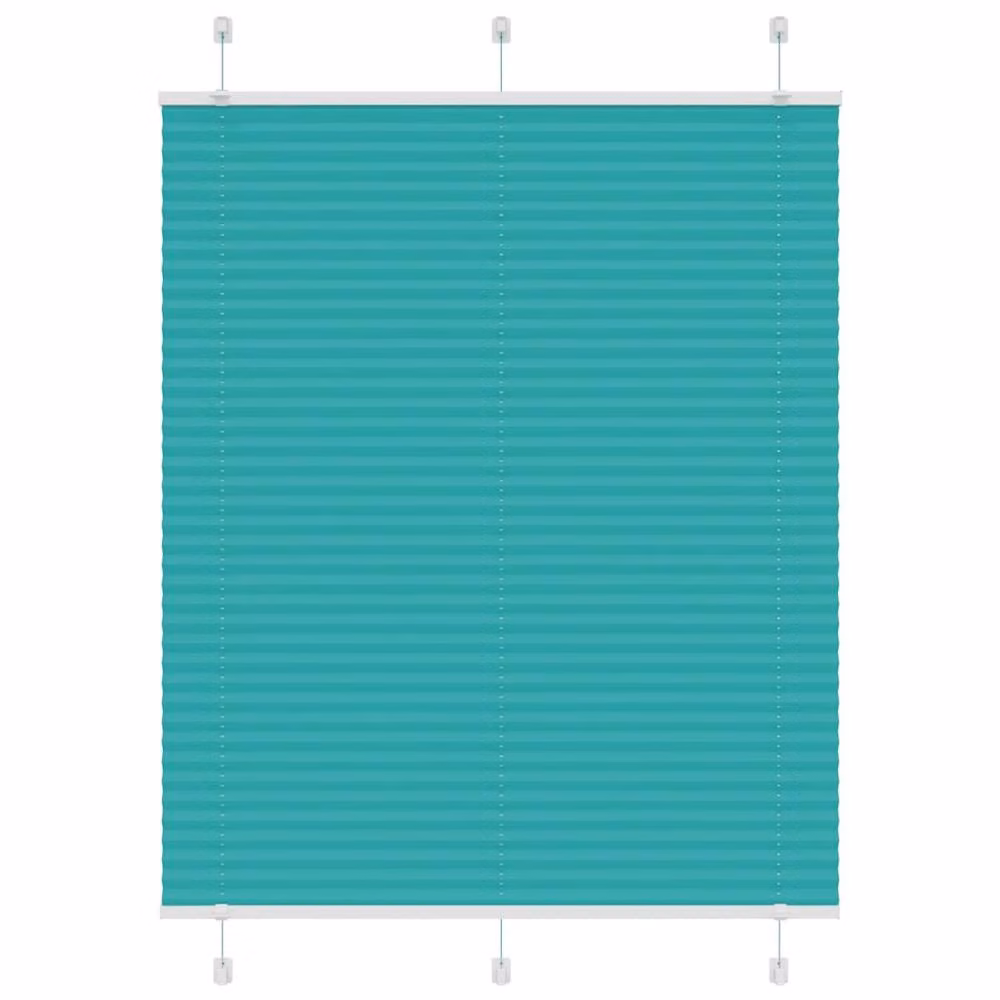 Berkfield Home Single Pleat Polyester Blind in Petrol Green, W: 110 cm, H: 100 cm