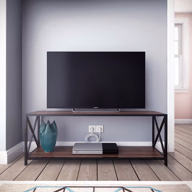 Decorotika Industrial Style TV Unit in Brown and Black
