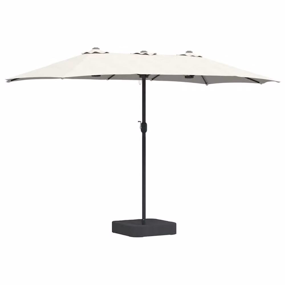 Berkfield Home Modern Folding Garden Parasol in Light Sand, W/D/H: 385 x 209 x 244 cm – 3