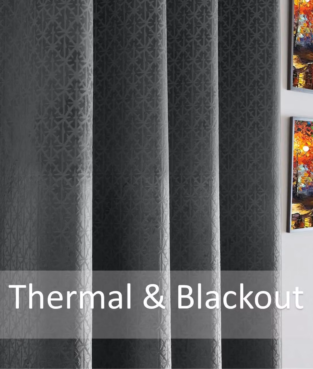 Luxury Living Temple Velvet Blackout Eyelet Curtains in Anthracite Grey, Width: 168 cm, Height: 229 cm – 2