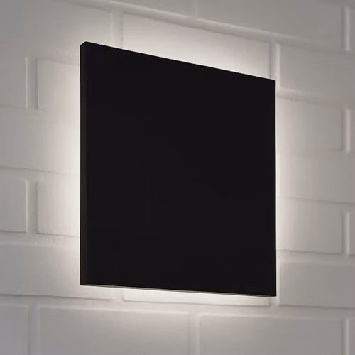 CGC Lighting Modern Black Square LED Outdoor Wall Light, IP65 Up and Down Accent Lighting, 4000k Cool White, W/D/H: 16.5 x 16.5 x 23.0 cm – 3