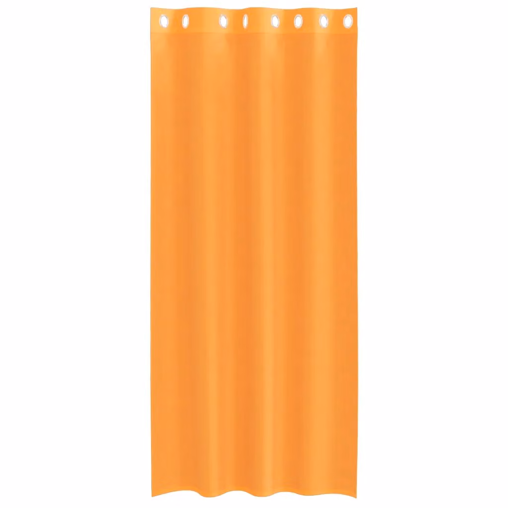 Berkfield Home Orange Voile Fabric Panel Curtains with Eyelets, 2 Pack, W: 140 cm, H: 245 cm – 2