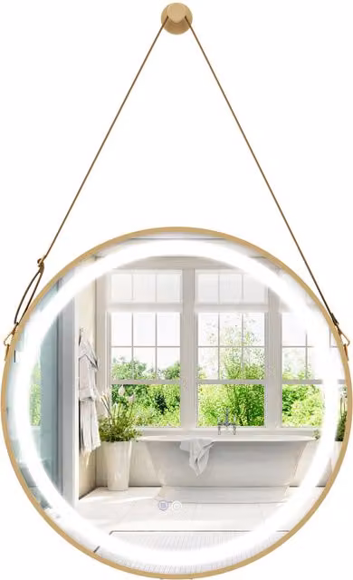 Costway Gold Bathroom Makeup Mirror