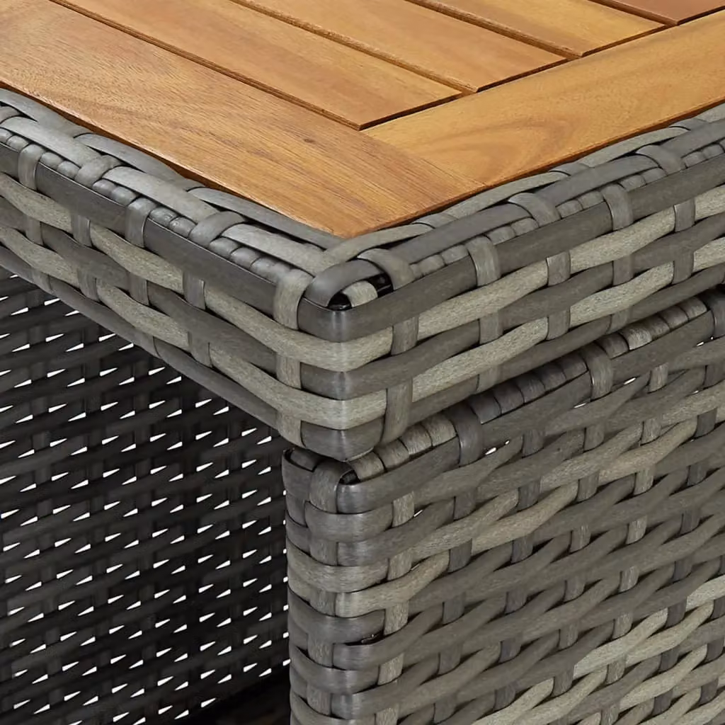 Berkfield Home 5 Piece Grey Poly Rattan Garden Bar Set with Cushions – 2