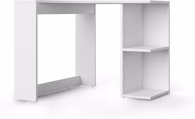 Alphason Chesil Modern White Matt Corner Desk
