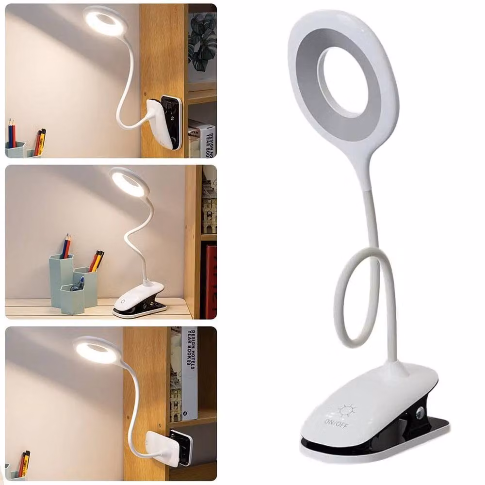 NESTLUNE LED USB Clip On Flexible Desk Lamp in White – 2
