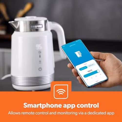 GEEPAS Digital Electric Kettle 1.7L with Auto Shut Off and Timer, White – 3