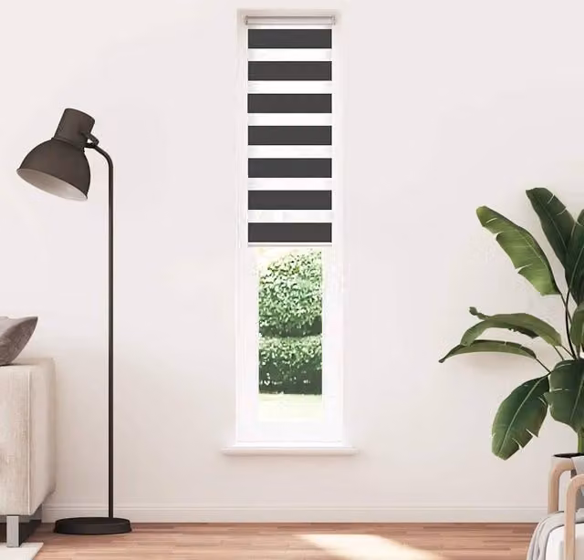 Berkfield Home Black Zebra Blind with Animal Pattern, W: 50 cm, H: 200 cm