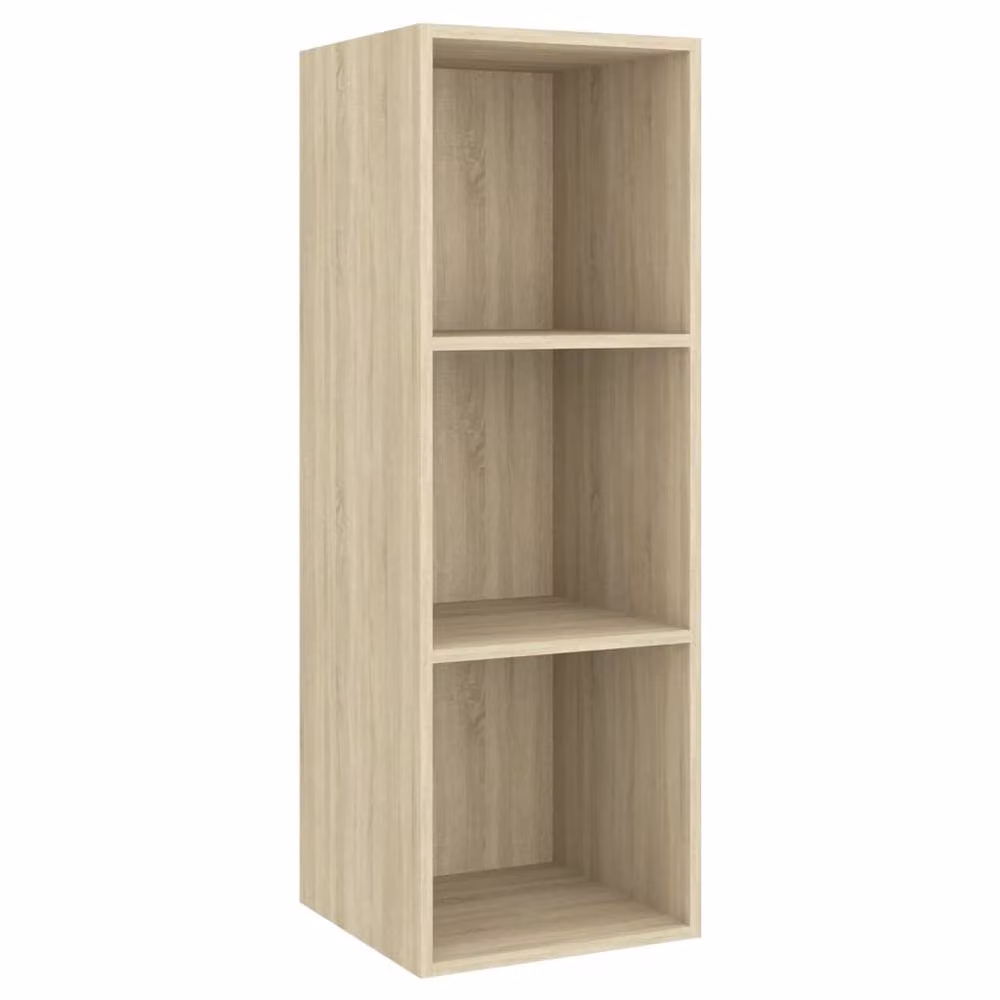 Berkfield Home Set of 4 Wall-mounted TV Cabinets in Sonoma Oak and Light Beige – 4