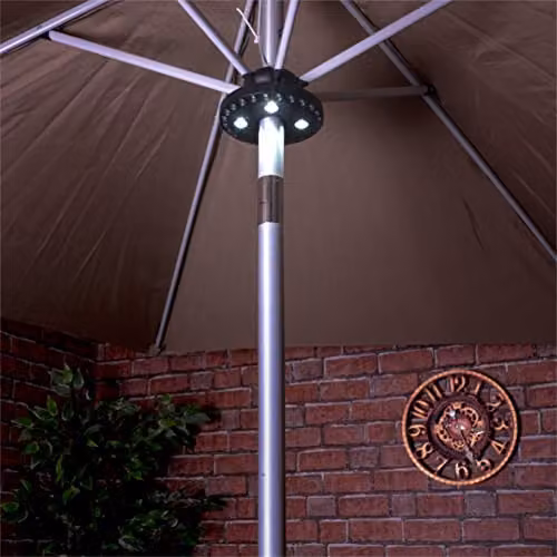 St Helens Home & Garden Black Cordless 28 LED Parasol Light – 2