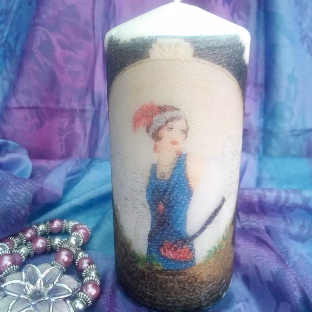 Viki White Vintage Style Pillar Candles, Pack of 3