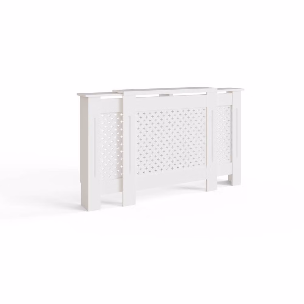 GFW Heidi Adjustable Geometric Radiator Cover in Matt White – 2
