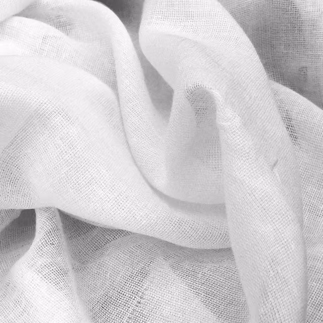 Terrys White Plain Transparent Cotton Muslin Sheer Fabric