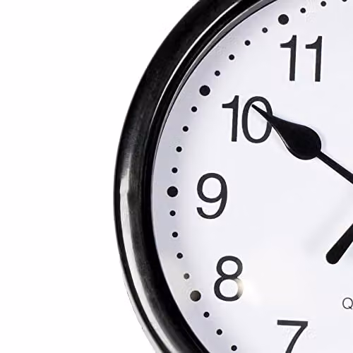OHS Basic Round Analogue Quartz Wall Clock in Black and White, Diameter: 14 cm – 3