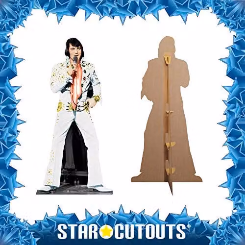 Star Cutouts SC573 Elvis Presley Viva Las Vegas Lifesize Cardboard Cutout, Multicolour Rock n Roll Party Decoration – 5