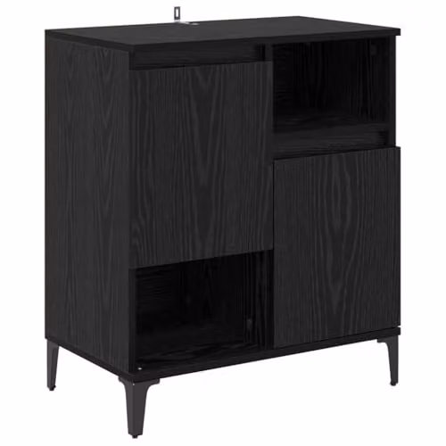 vidaXL Set of 3 Modern Sideboards in Black, W/D/H: 60 x 35 x 70 cm – 5