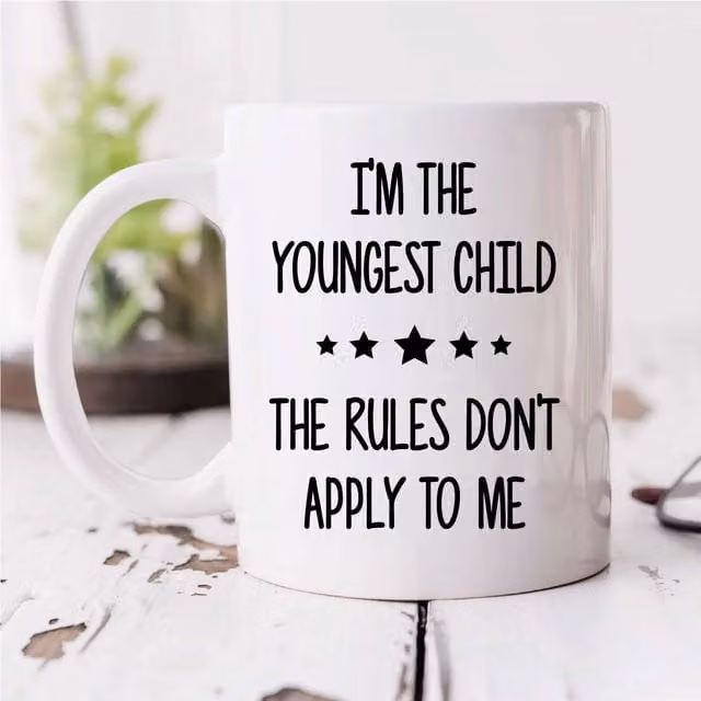 60 Second Makeover Limited I'm The Youngest The Rules Don't Apply To Me White Ceramic Mug – 1