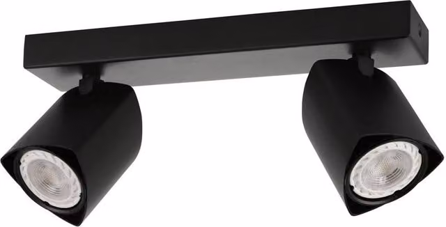 Netlighting Merusa Modern Twin Ceiling Spotlight GU10 in Black – 3