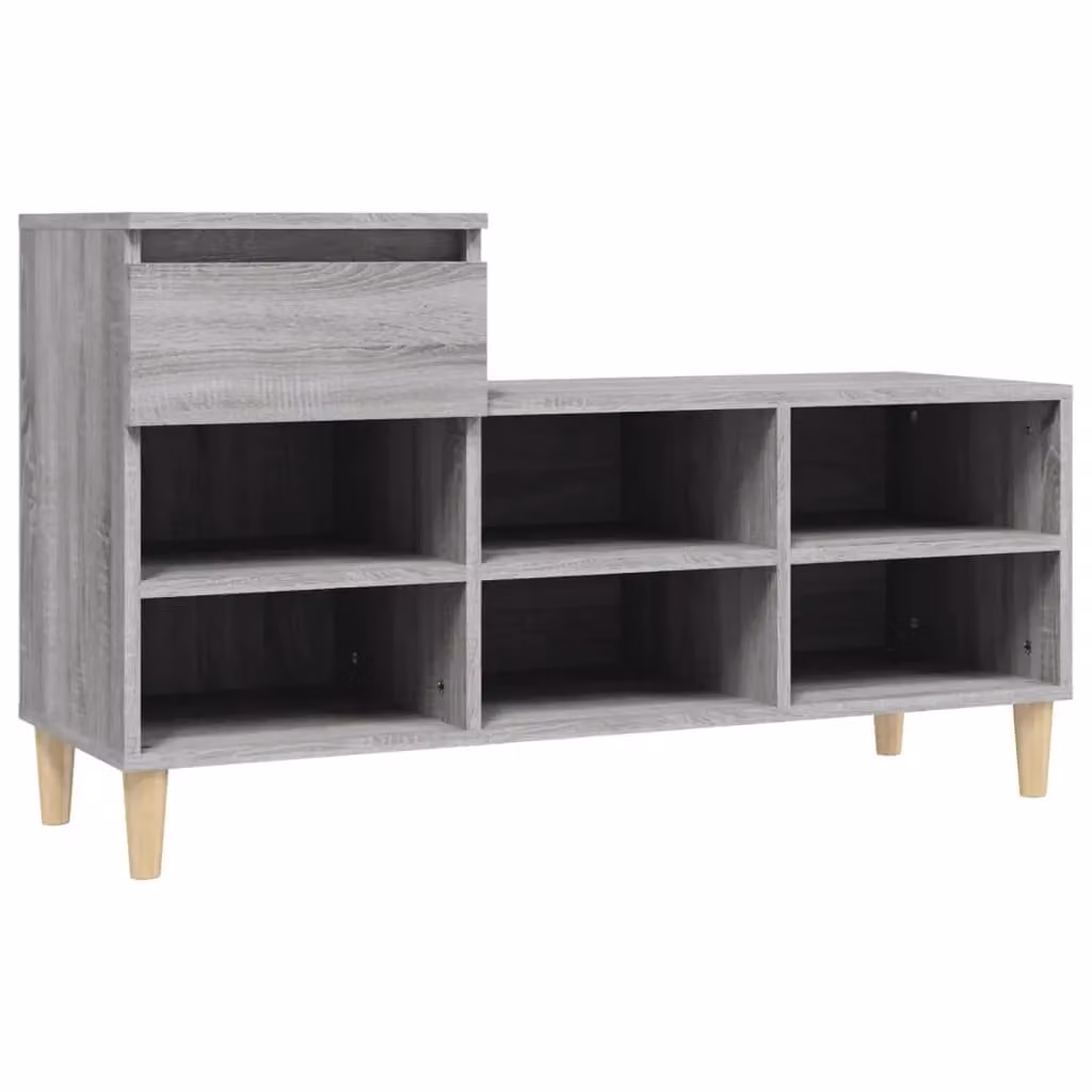 Berkfield Home Grey Sonoma Shoe Cabinet with Integrated Seat, W/D/H: 102 x 36 x 60 cm – 1