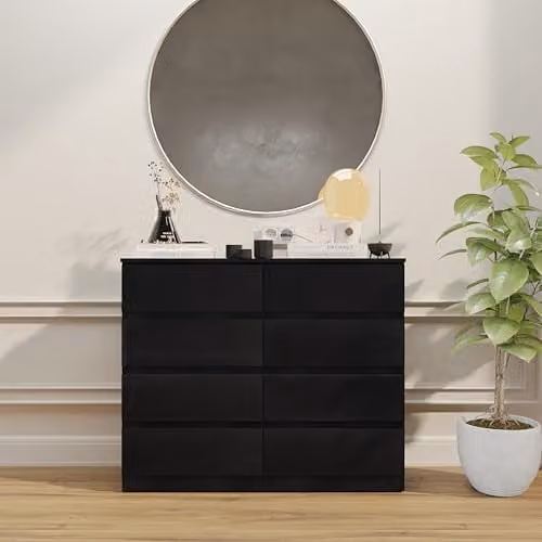 Seconique Malvern 8 Drawer Chest in Black – 6