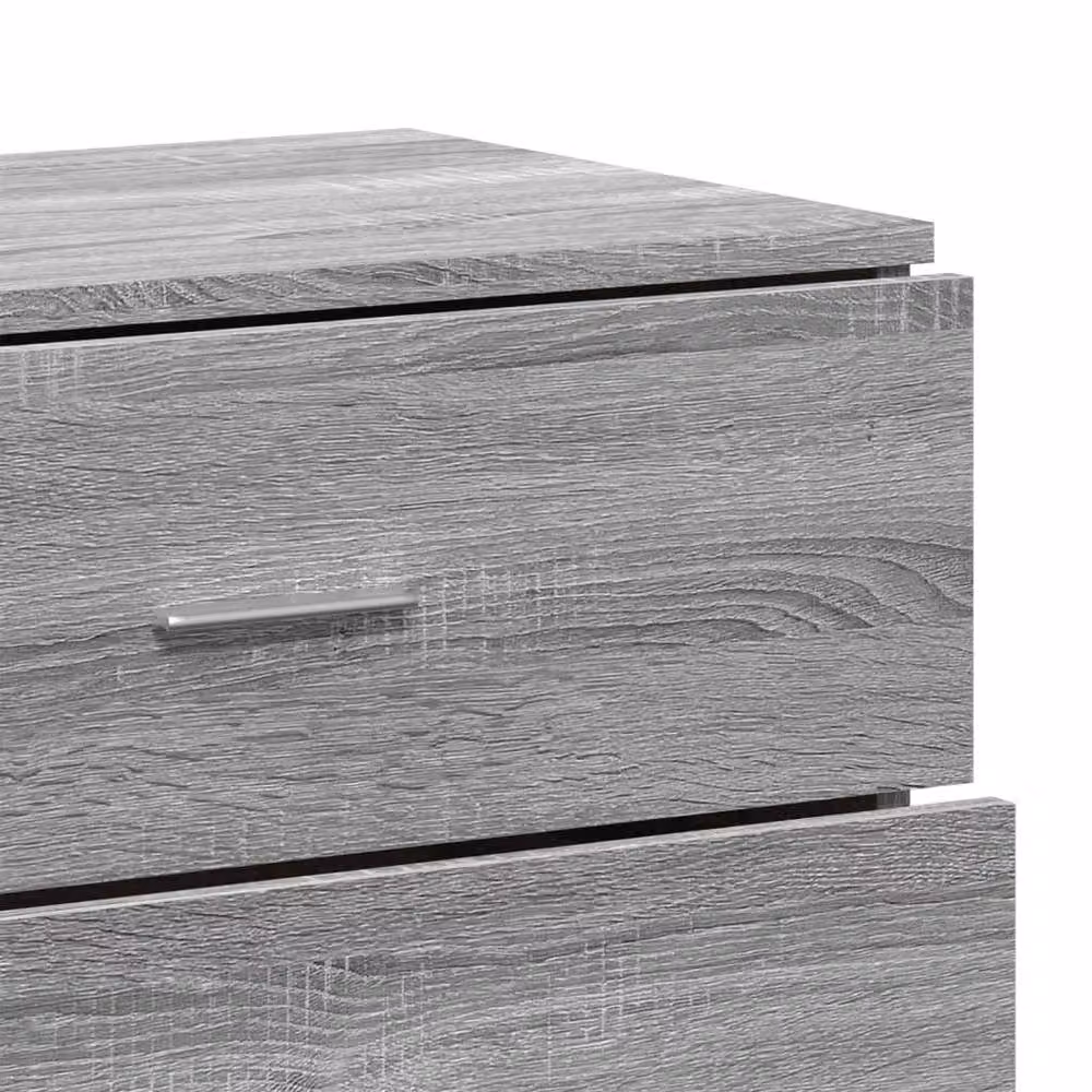 Berkfield Home Set of 2 Grey Sonoma Sideboards in Engineered Wood W: 60 cm, D: 39 cm, H: 80 cm – 3