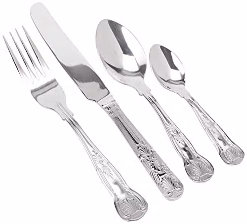 Amefa Vintage Kings 24 Piece Cutlery Set for 6, Silver 18/0 Stainless Steel with Polished Mirror Finish – 2