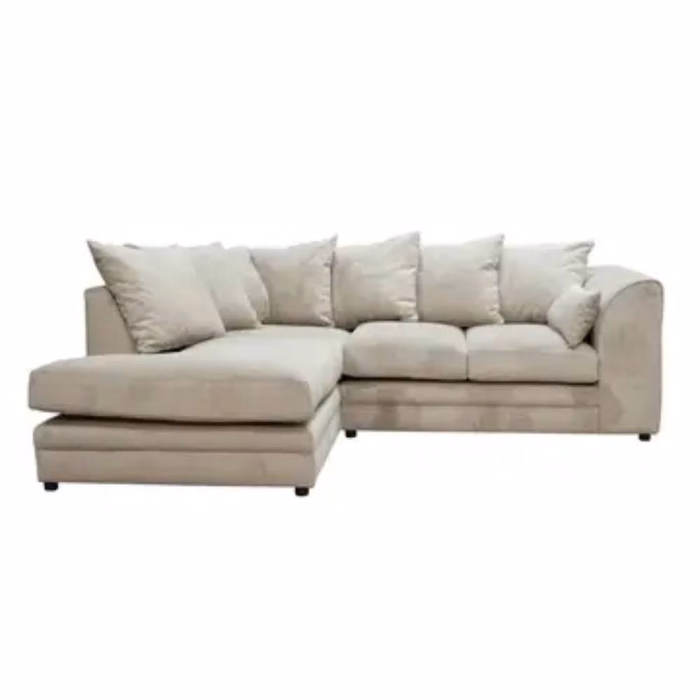 Snug Furniture Birmingham Ltd Fernando Fabric Left Hand Corner Sofa Set in Beige – 2