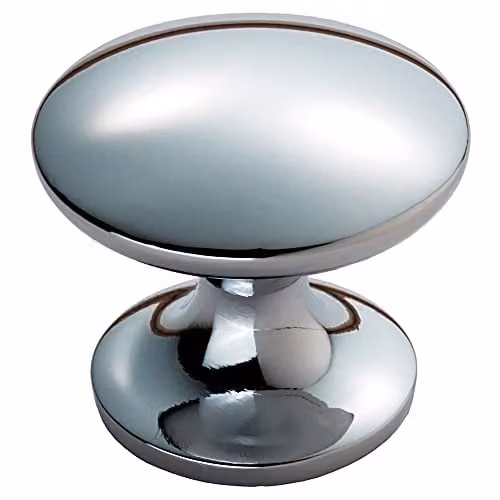 Loops 2 Pack Polished Chrome Fingertip Cabinet Door Knobs, 30mm Diameter – 2