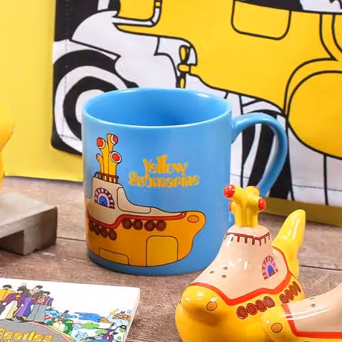 Half Moon Bay The Beatles Yellow Submarine Blue Ceramic Tea and Coffee Mug – 4